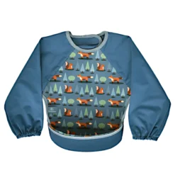 Blå Hagesmæk Med ærmer Og Opsamler