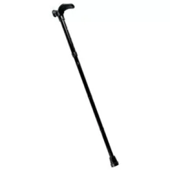 Sort Højre Stok Med Ergonomisk Håndtag