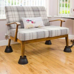 Sorte Stoleforhøjere – Elefantfod – 4 Stk. -Danish Care Supply 380162 sorte stoleforhoejere 3