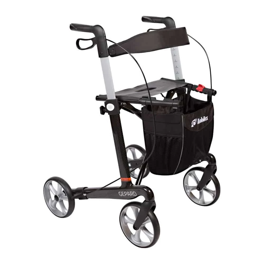 Mobilex Gepard Rollator – sædehøjde 62 cm – fl. farver Mobilex Gepard Rollator – Sædehøjde 62 Cm – Fl. Farver -Danish Care Supply 401312 Gepard 62 cm