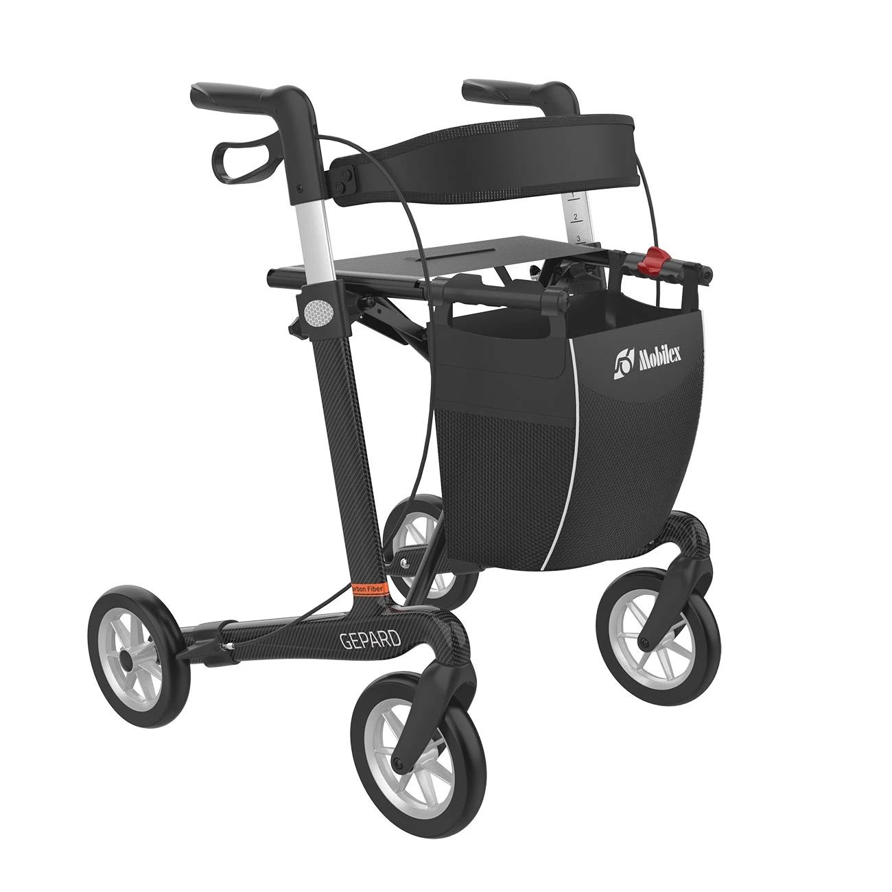 Mobilex Gepard Rollator med soft hjul – sædehøjde 55 cm Mobilex Gepard Rollator Med Soft Hjul – Sædehøjde 55 Cm -Danish Care Supply 401351 gepard lav softhjul 4
