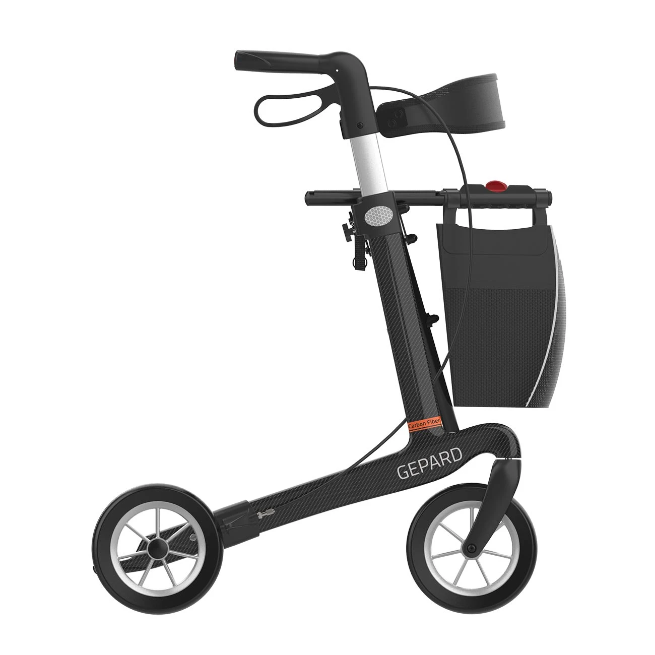 Mobilex Gepard Rollator med soft hjul – sædehøjde 55 cm Mobilex Gepard Rollator Med Soft Hjul – Sædehøjde 55 Cm -Danish Care Supply 401351 gepard lav softhjul 5