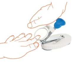 Negleklipper På Plade Med Sugekopper Og Lup