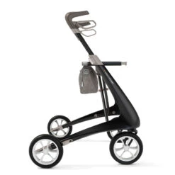By Acre Ultralight Rollator – Standard – Fl. Farver -Danish Care Supply CarbonUltralightRollator Black Accessory Organiser ProfileRight byACRE