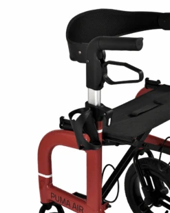 Mobilex Puma Air Rollator Med Lufthjul – Sædehøjde 59 Cm – To Farver -Danish Care Supply puma air red4 15507
